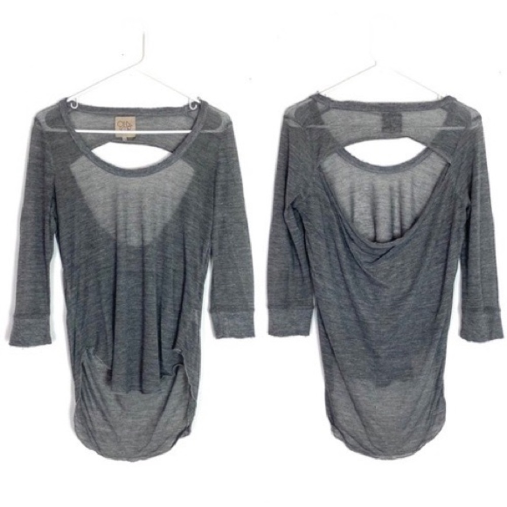 Grey Chaser Top With Cutout Back